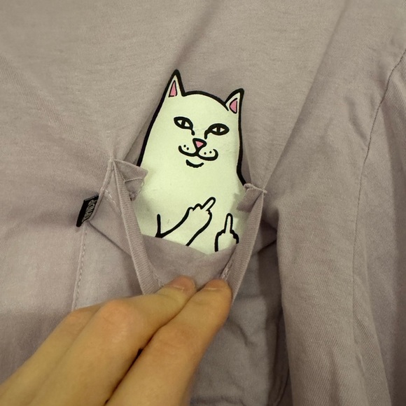 RIPNDIP Lord Nermal Lavender Long Sleeve Shirt - Picture 4 of 8